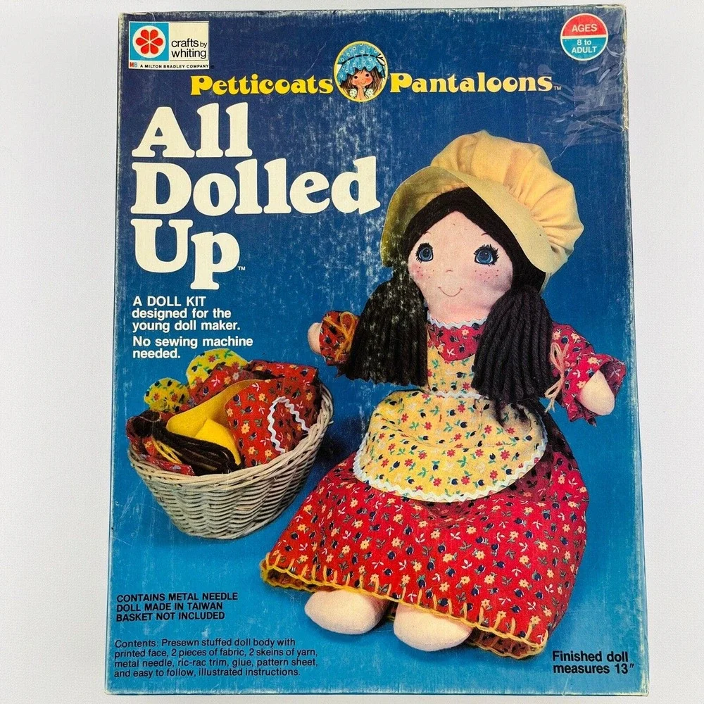 Vintage Petticoats Pantaloons All‎ Dolled Up Doll Kit 1978 Crafts by Whiting